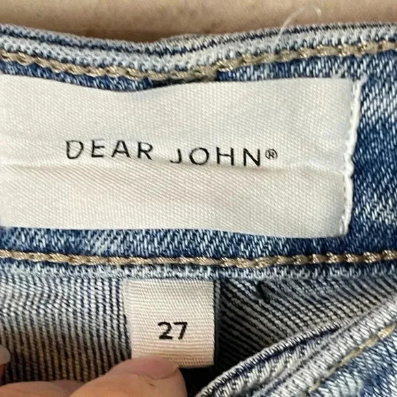 Dear John Womens Size 27 Ruthie Bermuda Shorts Raw Hem Cotton Stretch Distressed - Picture 2 of 9